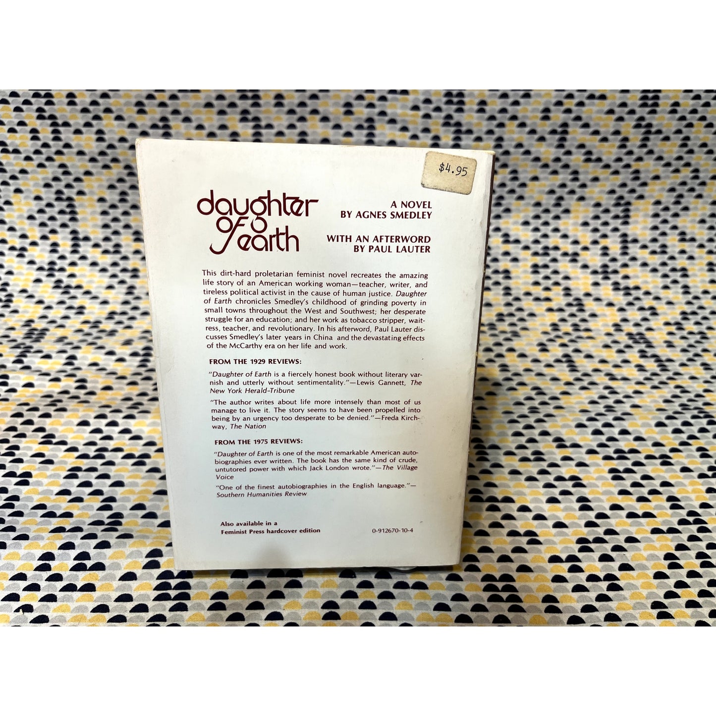 Daughter Of Earth - Ognes Smedley - Feminist Press - Paperback