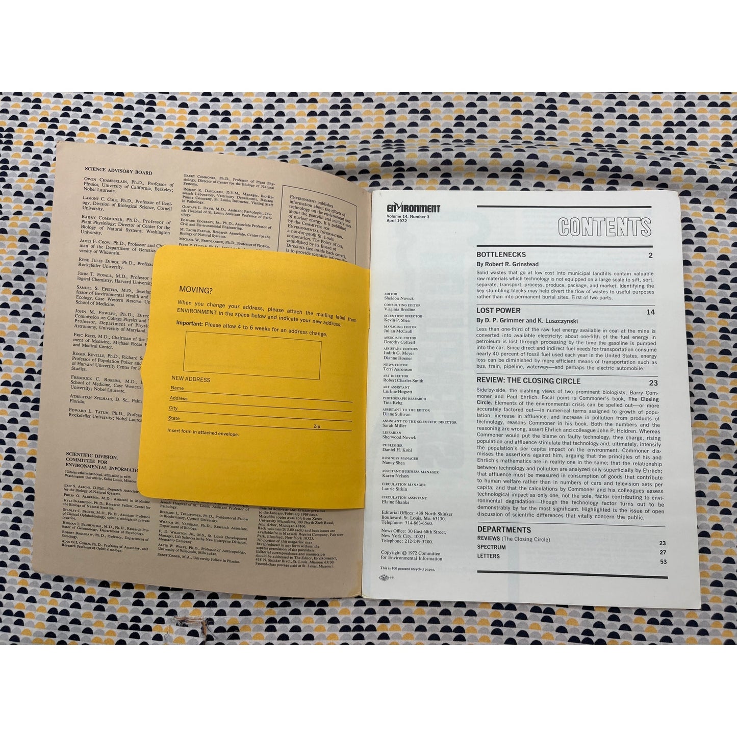 Environment Magazine  - April 1972 - Vintage Ecology -