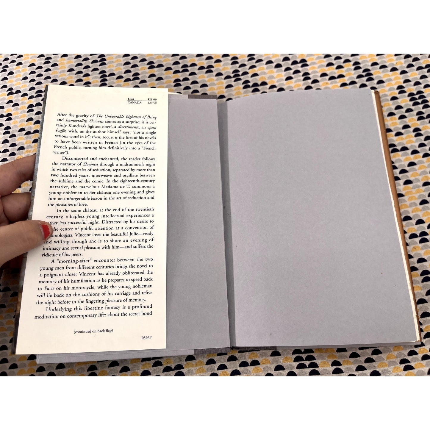 Slowness - Milan Kundera - Harper Collins Books - Hardcover - 1st Editon