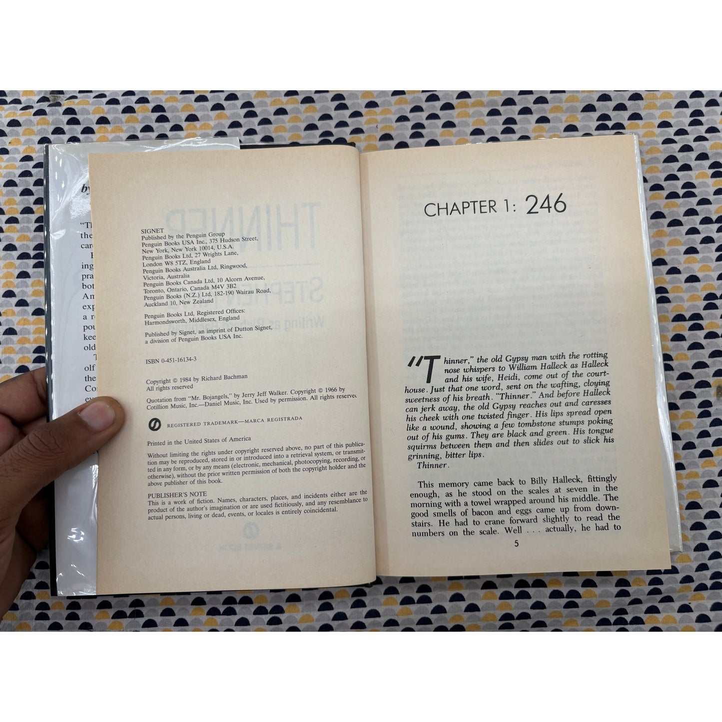 Thinner - Stephen King - Richard Bachman - Signet - Hardcover