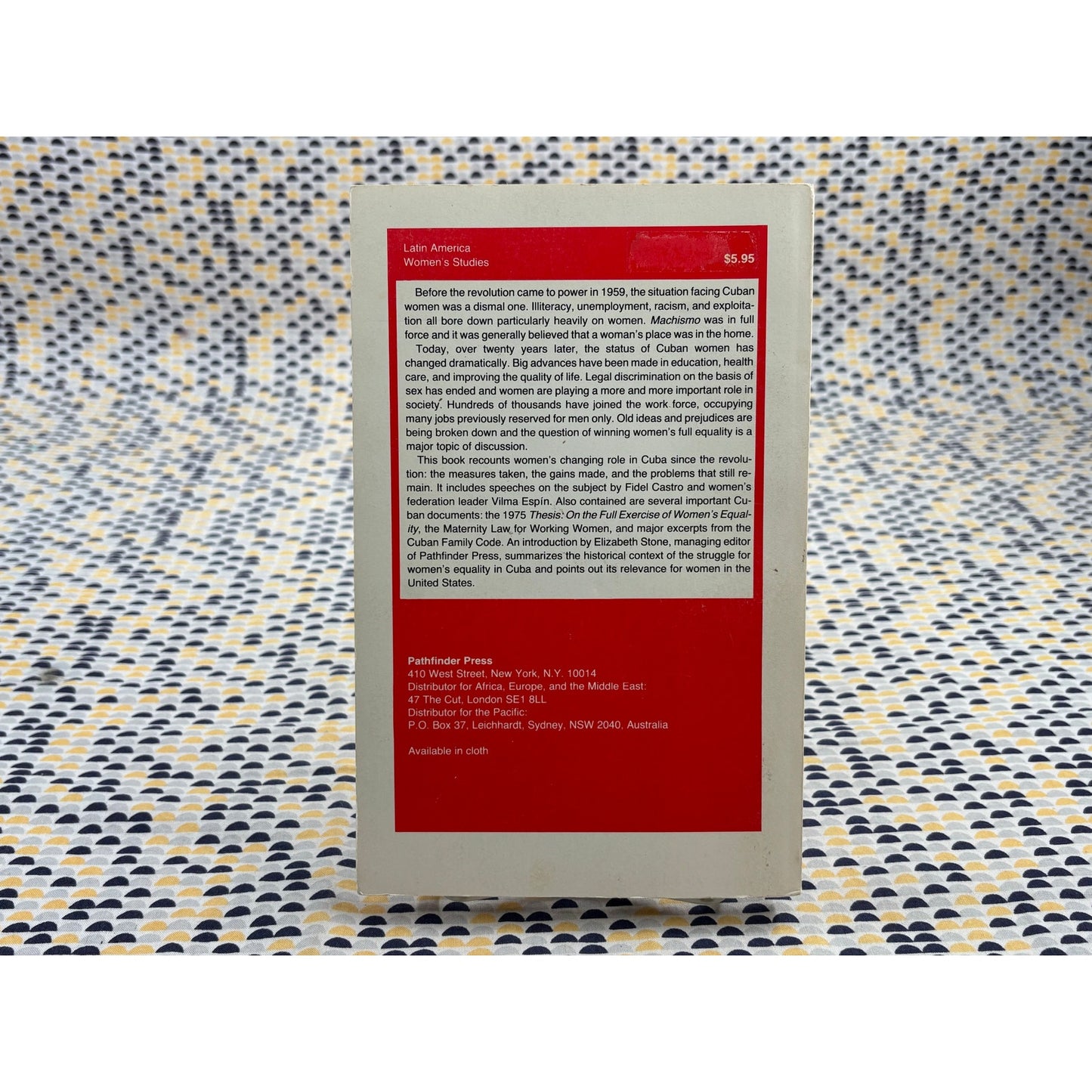 Women and the Cuban Revolution - Edited by Elizabeth Stone - Pathfinder Press - Paperback