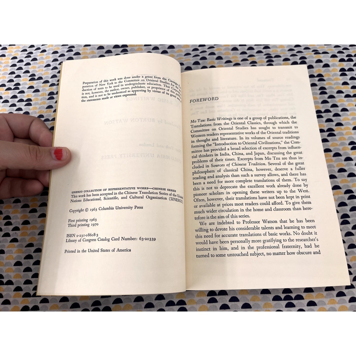 Mo Tzu: Basic Writings - Translated by Burton Watson - Colombia Books - Paperback