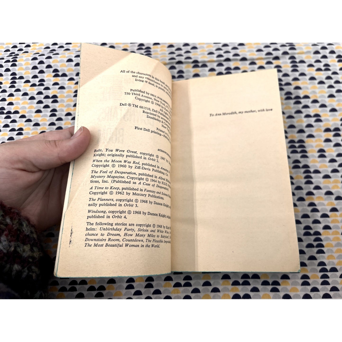 The Downstairs Room - Kate Wilhelm - Vintage Paperback Book - Dell Edition
