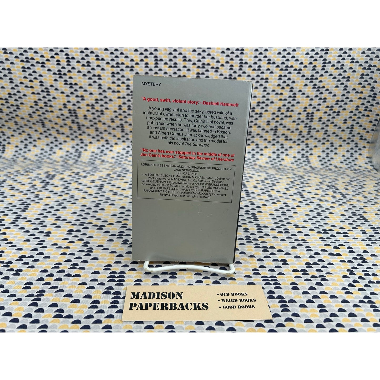 The Postman Always Rings Twice - James M. Cain - Paperback - Movie Tie IN