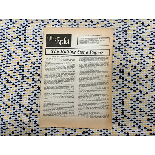 The Realist Magazine - Counterculture Newspaper - March 1972 - No. 92B