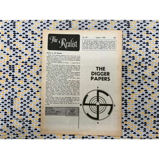 The Realist Magazine - Counterculture Newspaper - August 1968 - No. 81