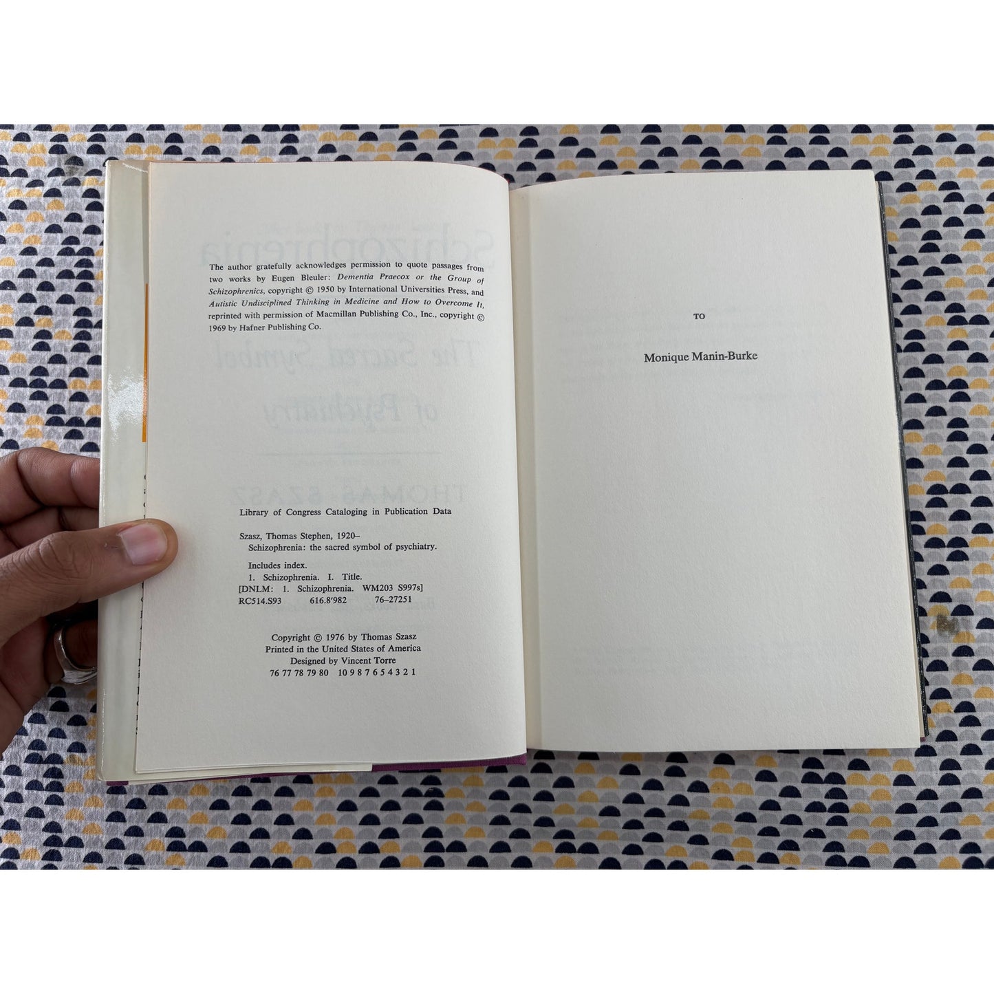 Schizophrenia - Thomas Szasz - Basic Books - Hardcover