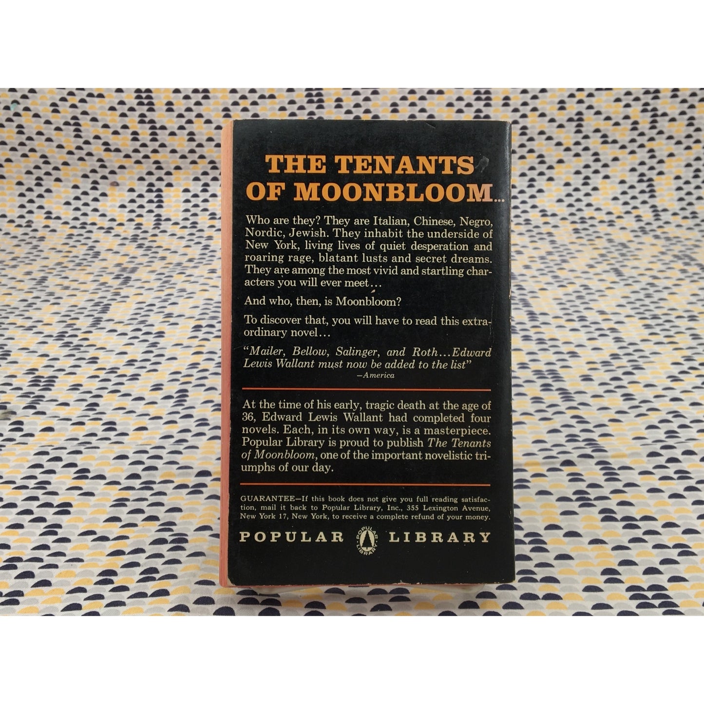 The Tenants of Moonbloom - Edward Lewis Wallant - Popular Library - Paperback