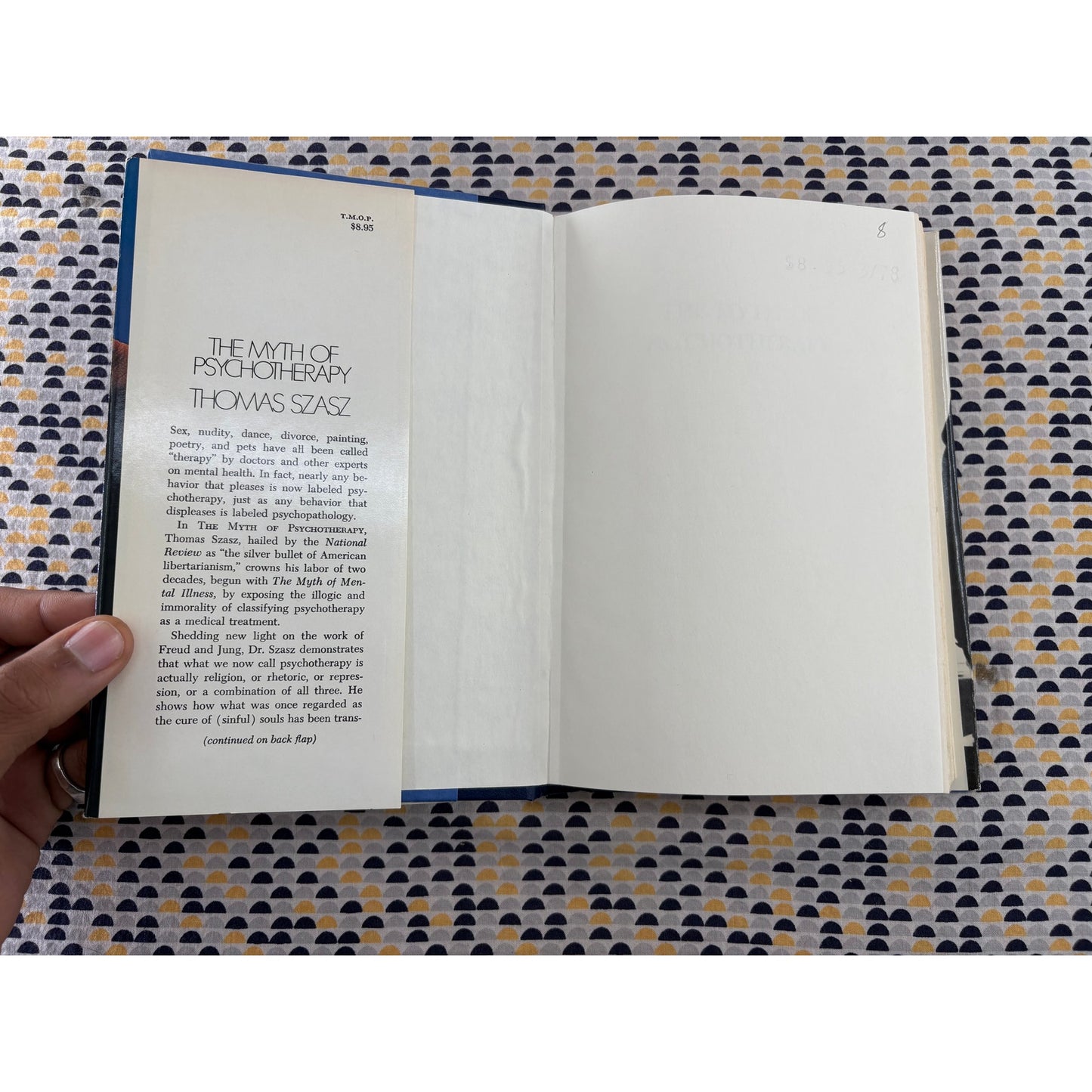 The Myth Of Psychotherapy - Thomas Szasz - Doubleday - Hardcover
