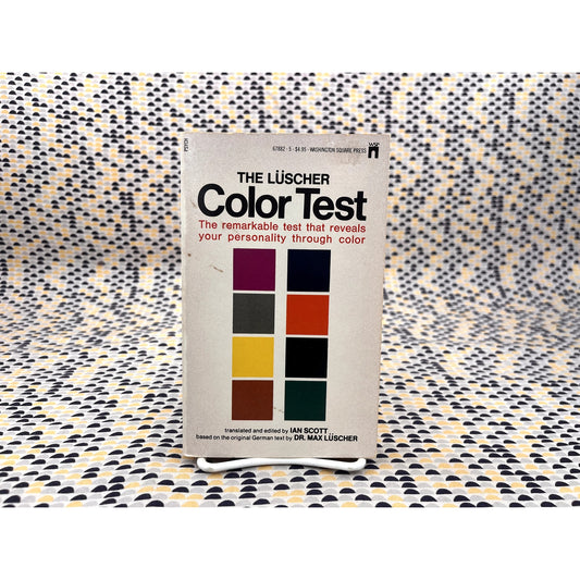 The Lüscher Color Test:Remarkable Test That Reveals Your Personality Through Color - Lüscher - Vintage Paperback Book - Washington Square