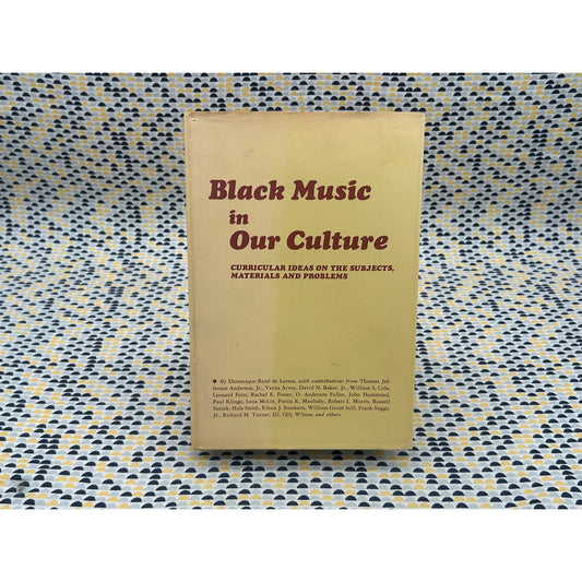 Black Music In Our Culture - Dominique Rene de Lerma - Kent State University Press - Hardcover