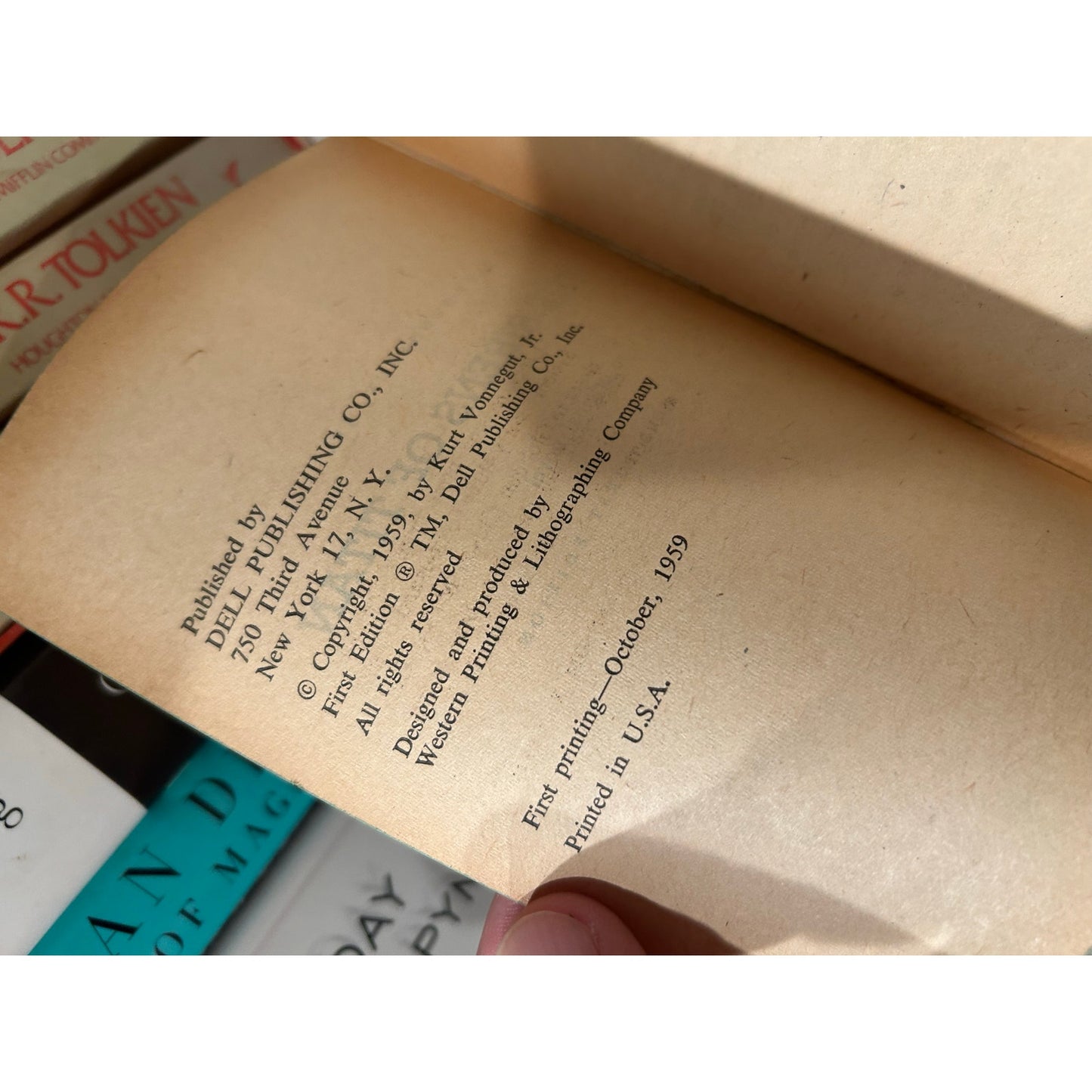 The Sirens of Titan - Kurt Vonnegut Jr. - Vintage Paperback Book - Dell 1st Edition - True First - 1959 - Richard Powers Art