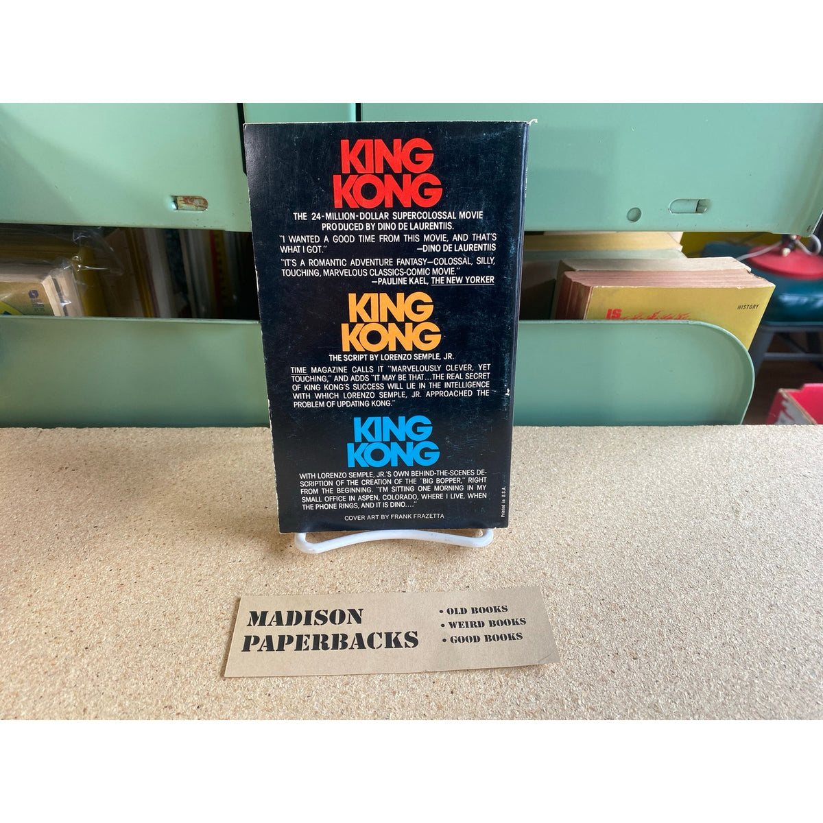 King Kong - Lorenzo Semple, Jr. - Movie Script - Frazetta cover - Paperback